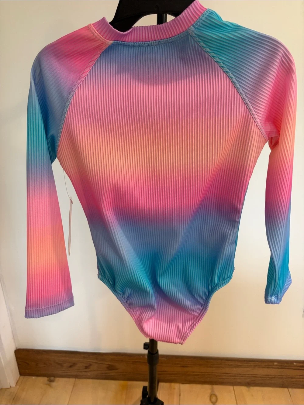 Lot of 2 Girls Long-Sleeve Rash Guard Swimsuits-NWT Size 4T-Floral and Tie Dye